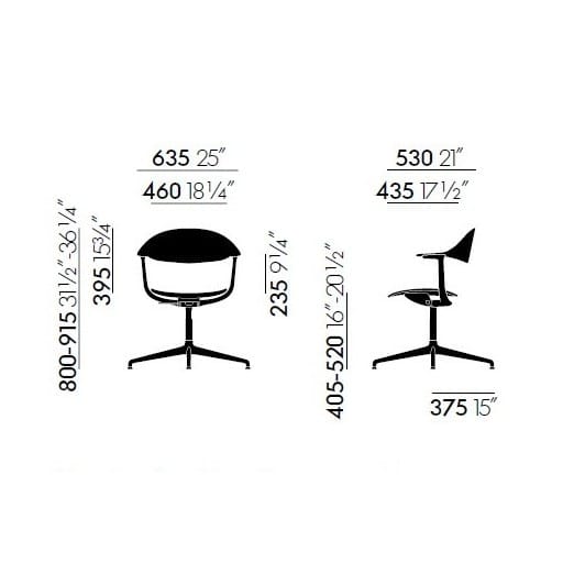 Тканевый стул с четырьмя спицами VITRA Mynt ARCH-00113715 - Вид №4
