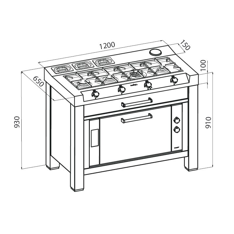 7164000 Отдельностоящая плита - 7164000 Fosterspa  - Вид №1