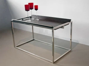 Strato Cucine Сервисный стол из нержавеющей стали и дерева Tavoli