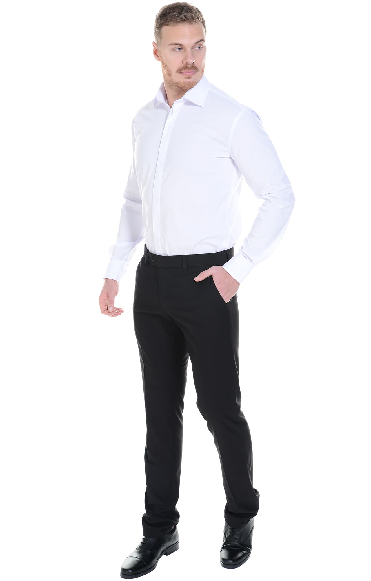 5030113 Рубашка мужская  white El-Risto  Корпоративная одежда  размер 46/182-188  - Вид №16