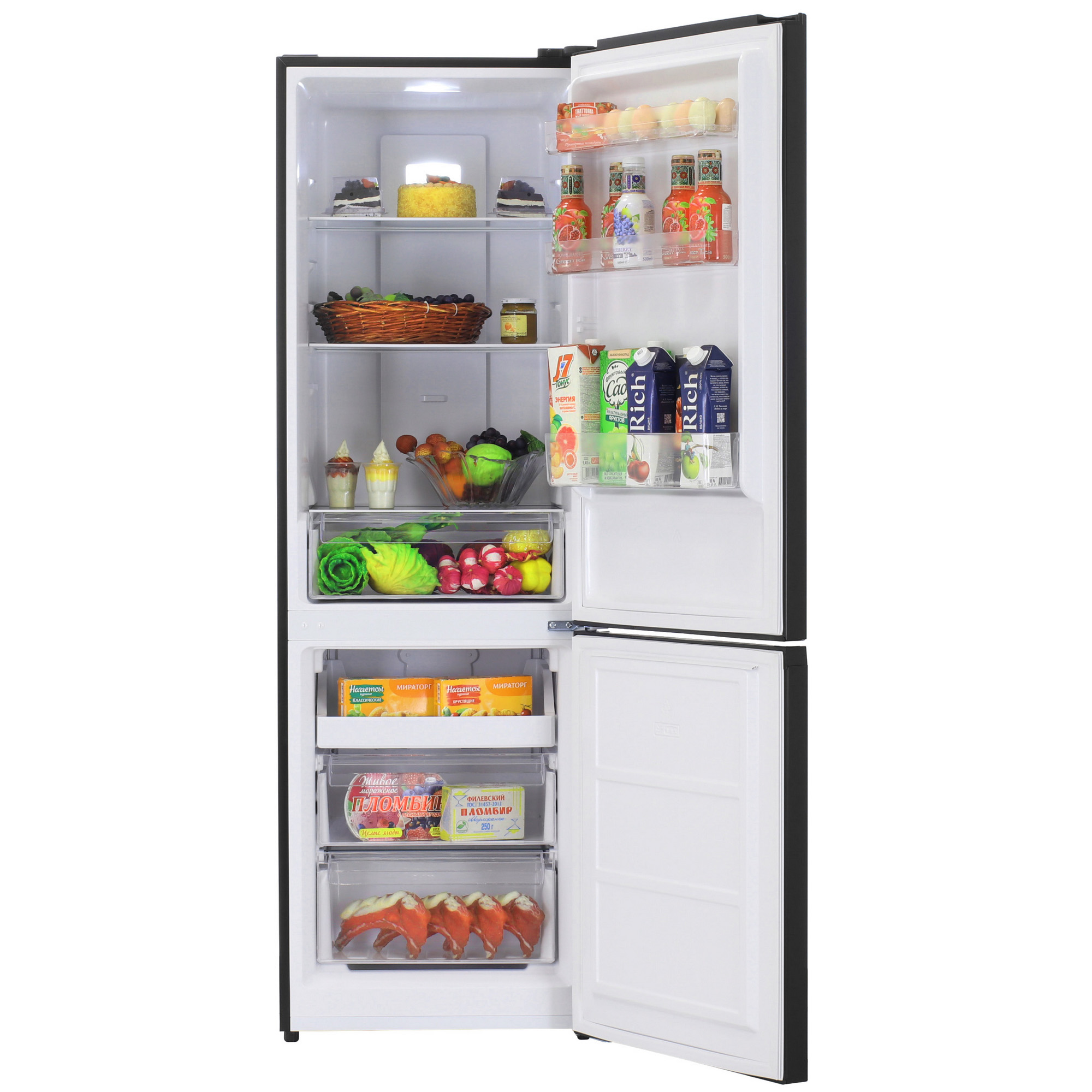 9088101 Холодильник с морозильником   DEXP B4-29AHA черный STDN-0041374 - Вид №5