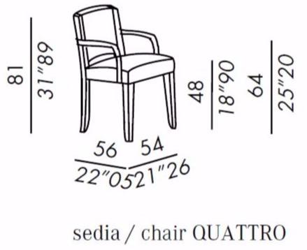 Meridiani Стул из дуба с подлокотниками со встроенной подушкой Kerr sun-id-1473450 - Вид №1