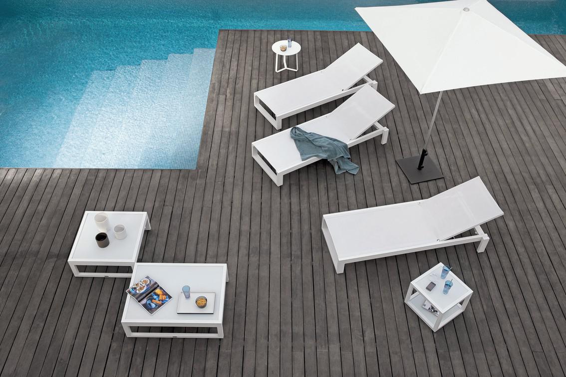 Лежак белый f8 текстиль белый Manutti Fuse MNST927 - Вид №7