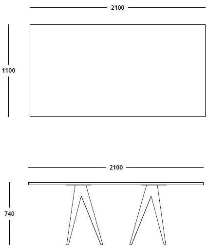 HMD INTERIORS Прямоугольный обеденный стол Aristo sun-id-1358460 - Вид №4