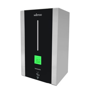 TF88 MIRTOO Сенсорный дозатор с термометром MIRTOO TF88 для антисептика спрей-капельный для дезинфекции рук металлический 1000 мл. матовый