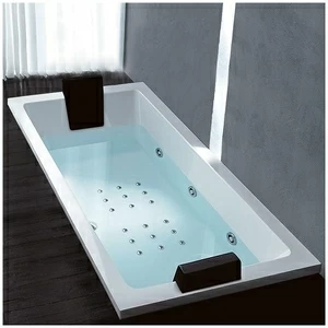 Ванна Gruppo treesse Quadra 199 ATC-V073Q-SX белая с гидромассажем и аэромассажем прямоугольная встроенная левая