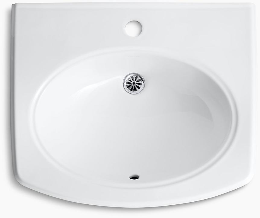 K-2035-1-0 Подвесная раковина настенная прямоугольная Kohler  белая  - Вид №2