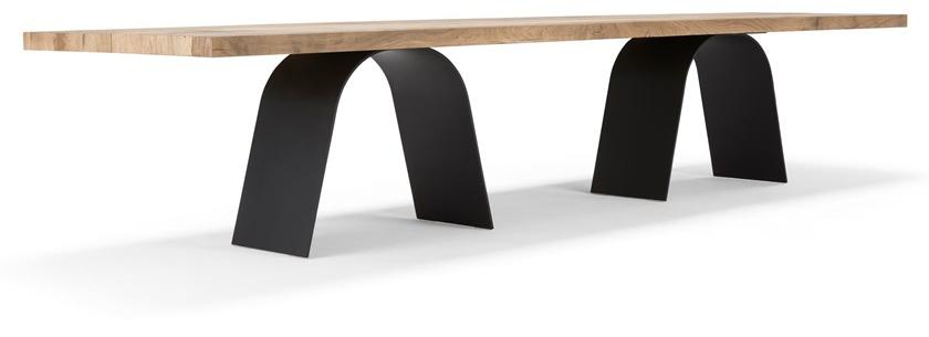 AMURA Стол с деревянной столешницей и металлическим основанием Desco Am039.des3 - Вид №1