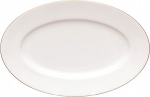 10560654 Императорский фарфоровый завод Блюдо овальное 30см "Золотая лента" "Стандартная" Фарфор костяной