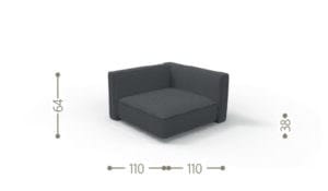 Садовый диван с полуостровом Talenti Cliff Decò ARCH-00087599 - Вид №8