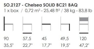 Fenabel Тканевая скамейка с высокой спинкой Chelsea So.057d - Вид №1
