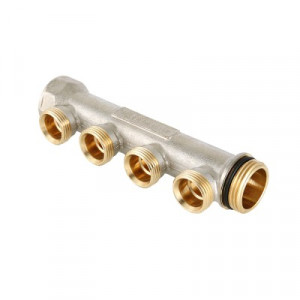 VTc.500.NE.060504 Коллектор c наружной резьбой под "евроконус" Valtec 1", 4 х 3/4", "евроконус"