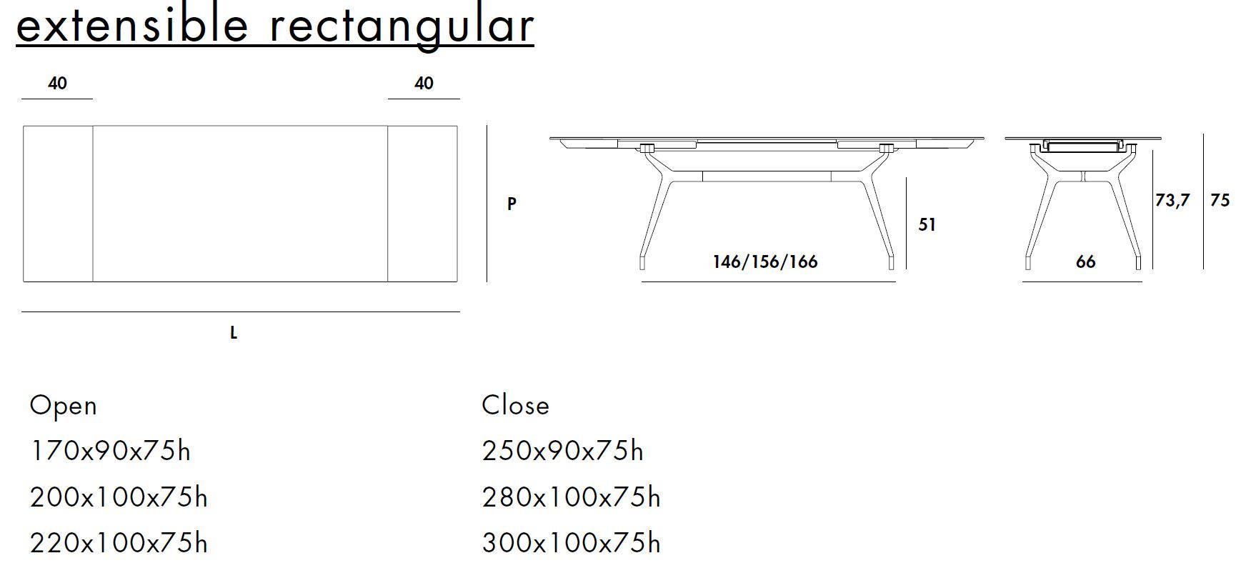 Выдвижной обеденный стол из алюминия и стекла Sovet Italia Arkos ARCH-00132049 - Вид №5