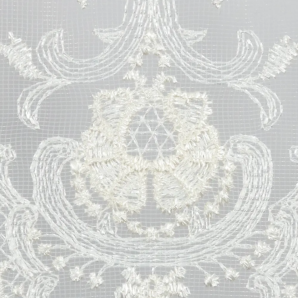 Тюль с вышивкой на сетке «Грация» 1 п/м 290 см цвет кремовый ELIT HOME STLM-2052259 - Вид №2