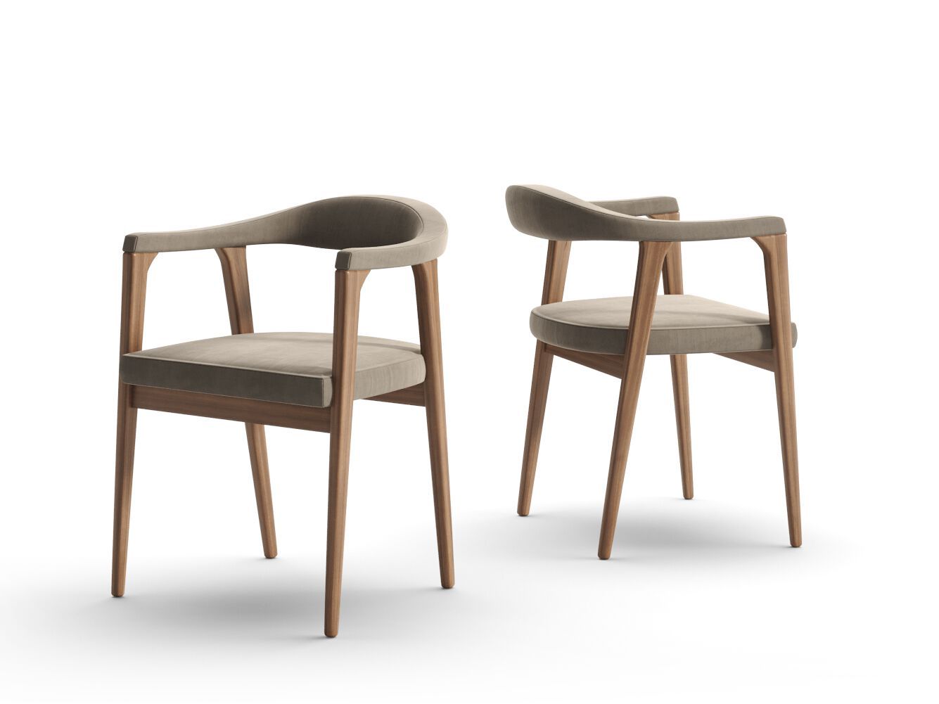 Деревянный мягкий стул с подлокотниками PRADDY Natur ARCH-00105048 - Вид №1