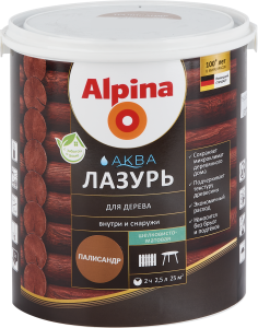 84586776 Лазурь акриловая палисандр 2.5 л STLM-0052362 ALPINA