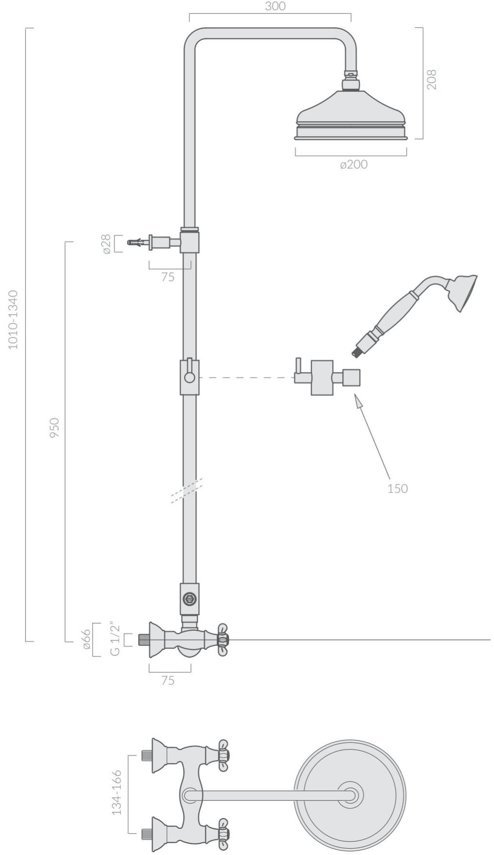 GALASSIA Напольный смеситель для ванны с ручным душем Ethos sun-id-1377373 - Вид №1