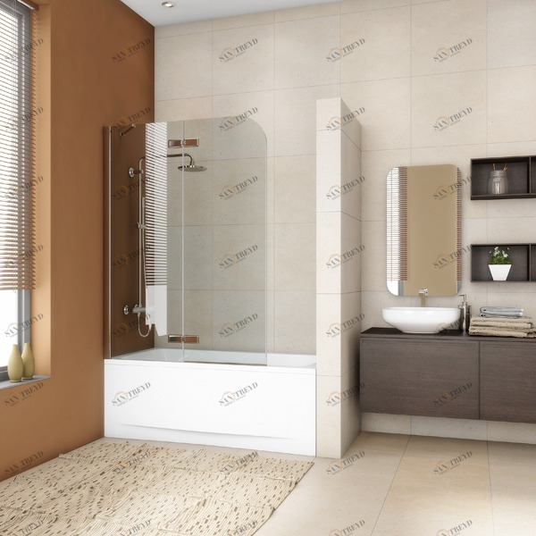 100X160GV862AP Душевое ограждения на борт вынны GUTEWETTER Германия Trend