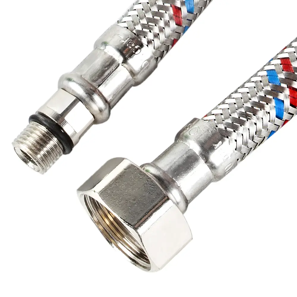 Гибкая подводка для смесителя Кит-Пром 1/2"xM10-18 гайка - штуцер 60 см 11005421 STLM-2096621  - Вид №1