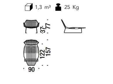 Шезлонг из инженерно-полимерной проволоки MOROSO Tropicalia ARCH-00020076 - Вид №7