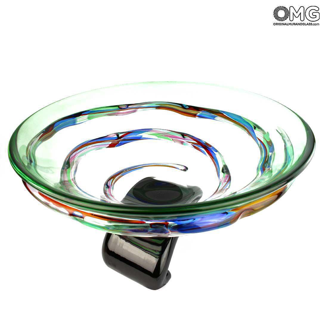 3885 ORIGINALMURANOGLASS Блюдо Разноцветное - соммерсо - муранское стекло OMG 44 см  - Вид №1