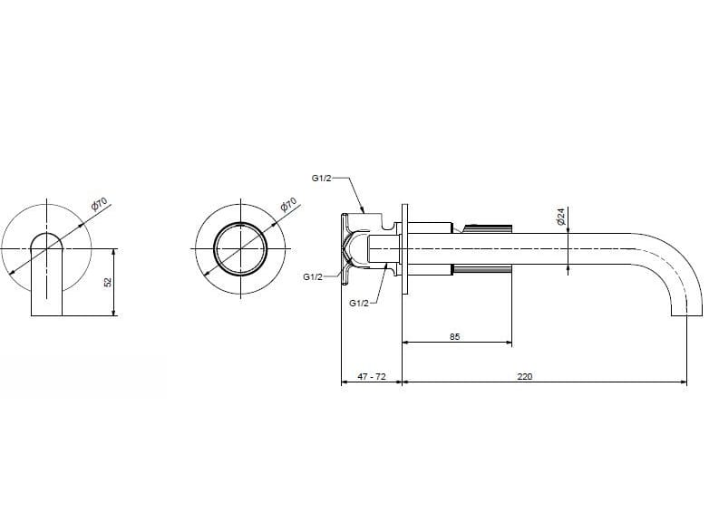 Смеситель для раковины из хромированной латуни Bugnatese Moon ARCH-00143712 - Вид №2