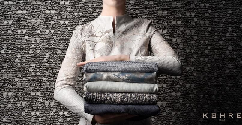 KOHRO Моющаяся хлопковая ткань A gong on the river K0064737  - Вид №2