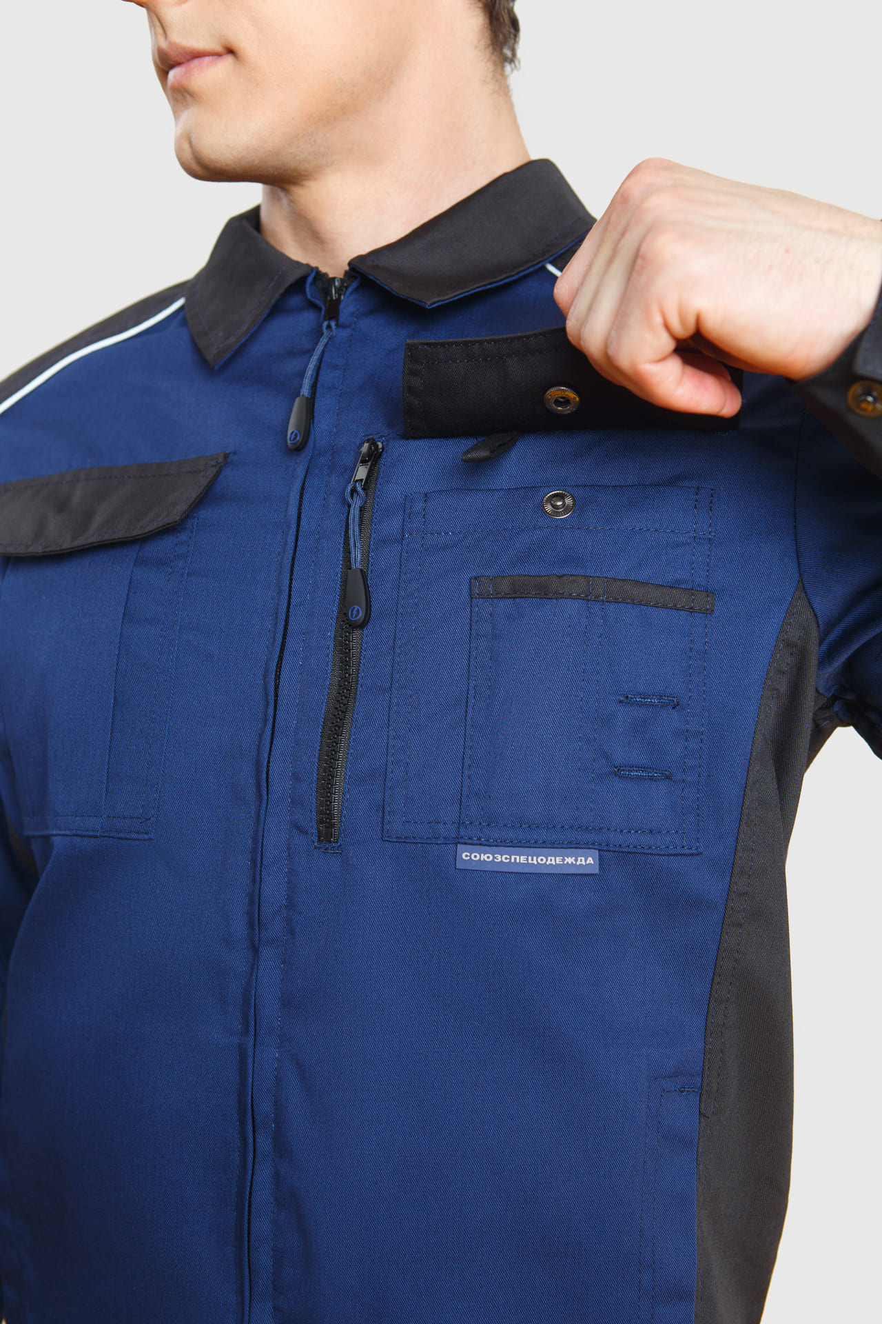 70047 Костюм  NEW темно-синий с черным STATUS  Летняя спецодежда  размер 56-58/182-188  - Вид №10