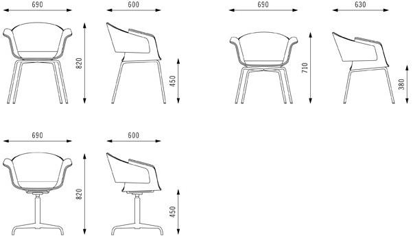 BENE Мягкое кожаное кресло для залов ожидания sun-id-1432195 - Вид №3