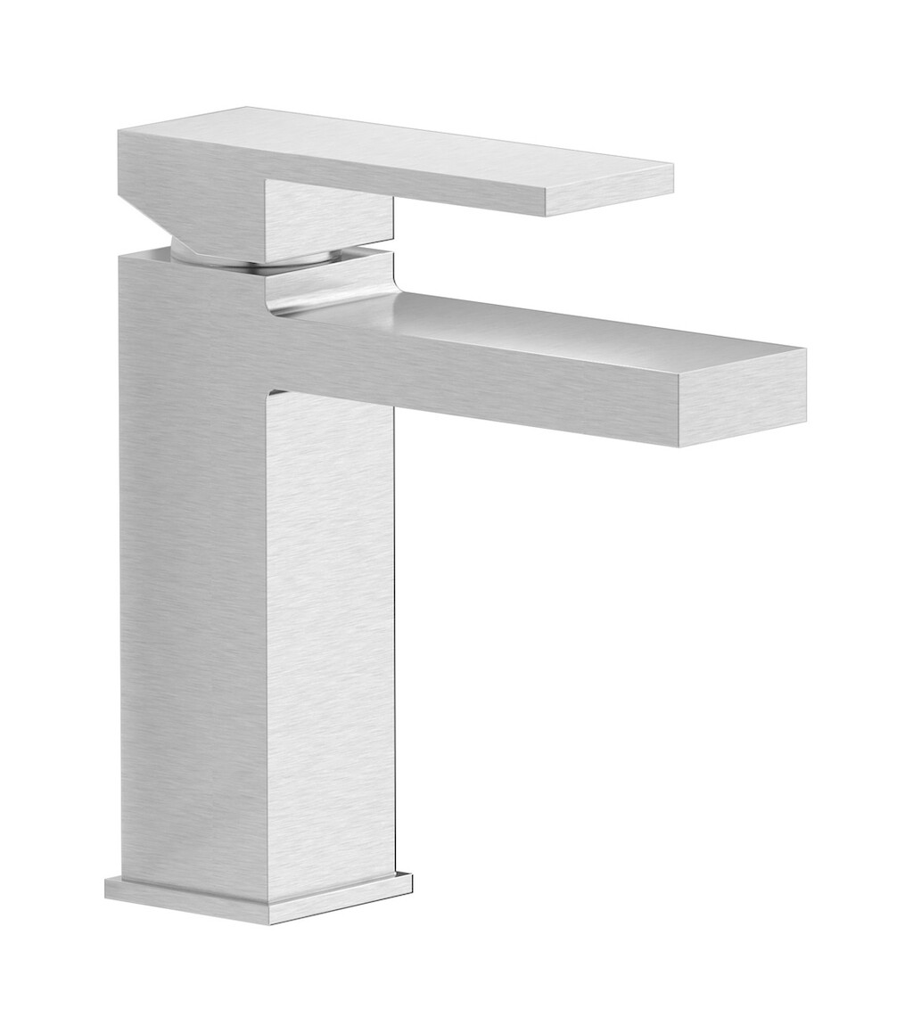 Смеситель для раковины на 1 отверстие в комплекте с донным клапаном WE ARE IB ru200ss Brushed Nickel Rubacuori 
