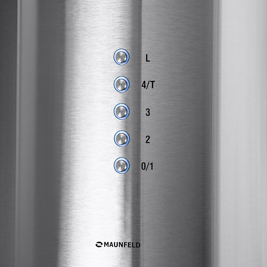 LEE WALL (C) 39 INOX Вытяжка l/ вытяжка с настенным креплением, максимальная производительность 1000 м3/ч,рассчитанная на кухню до 40 м2 с низким уровнем шума 52 дб, нержавеющая сталь Maunfeld Santreyd  - Вид №6