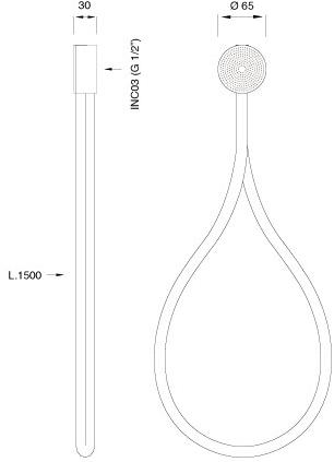 Ceadesign Настенная лейка душа из нержавеющей стали с опорой Free ideas Fre 200 - Вид №1