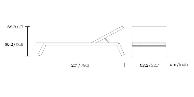Откидная Садовая кровать для укладки Kettal Molo ARCH-00096479 - Вид №3