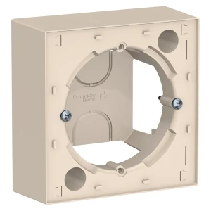 91773937 Коробка для накладного монтажа Systeme Electric AtlasDesign 1 пост цвет бежевый STLM-1513875