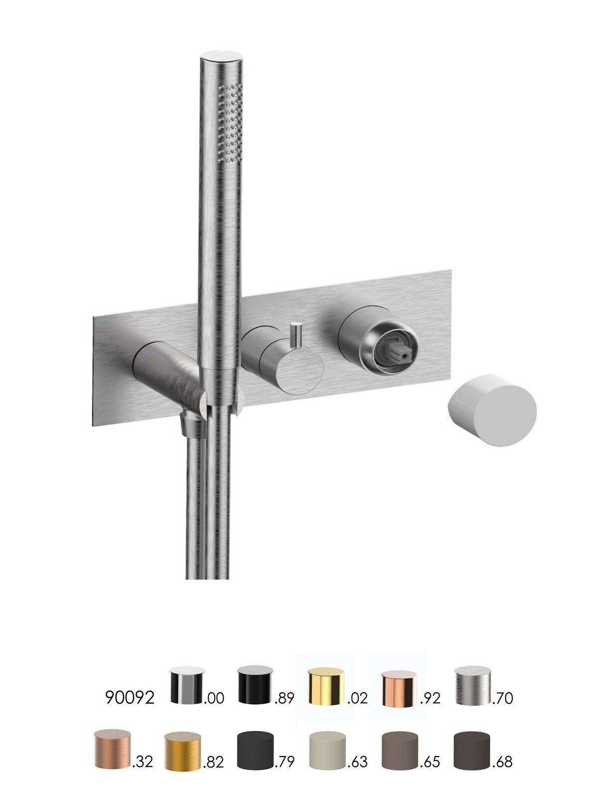 Однорычажный смеситель для ванны с 3 отверстиями и ручным душем Rubinetterie Frattini отдельная эстетика ARCH-00085349 - Вид №4