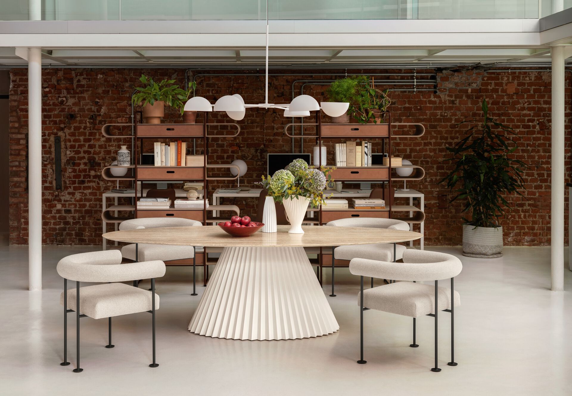 Эллиптический стол с металлическим основанием Midj плиссе ARCH-00108295 - Вид №5