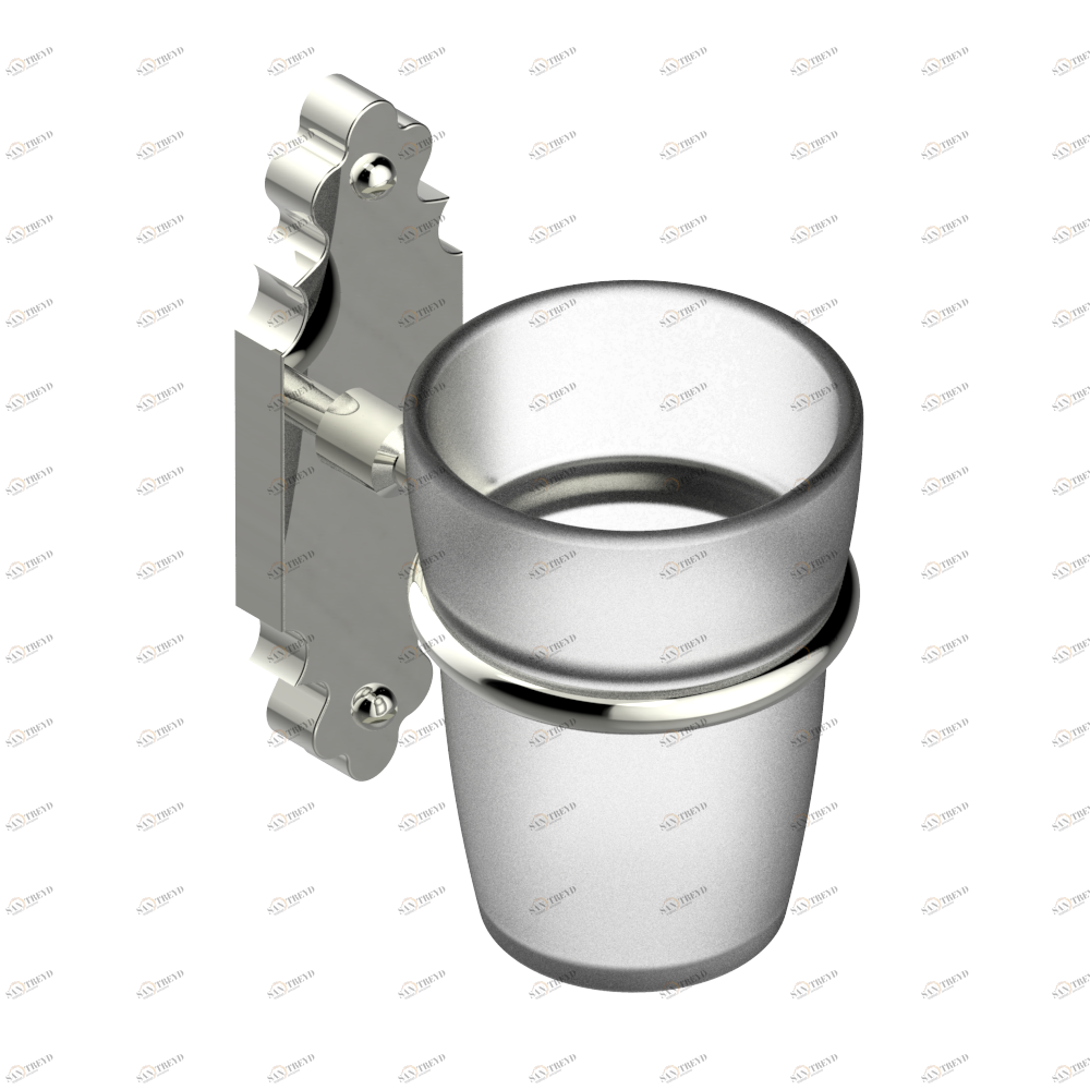 G28-536 Стакан настенный для зубных щёток Thg-paris 1900 с рукоятками Матовый никель G28-536 CAT.C