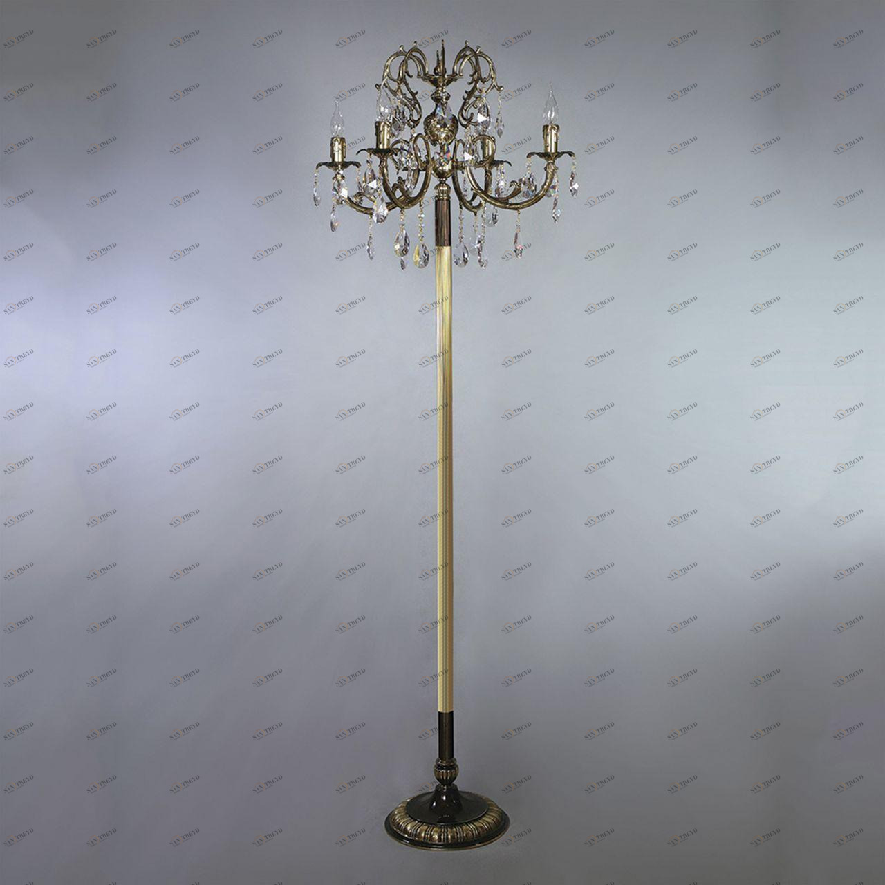 Торшер Ambiente Alicante 8888F/4 PB Tear Drop AMBIENTE ПОД СТАРИНУ, СВЕЧА, ЭЛИТНЫЕ 180685 Бронза 