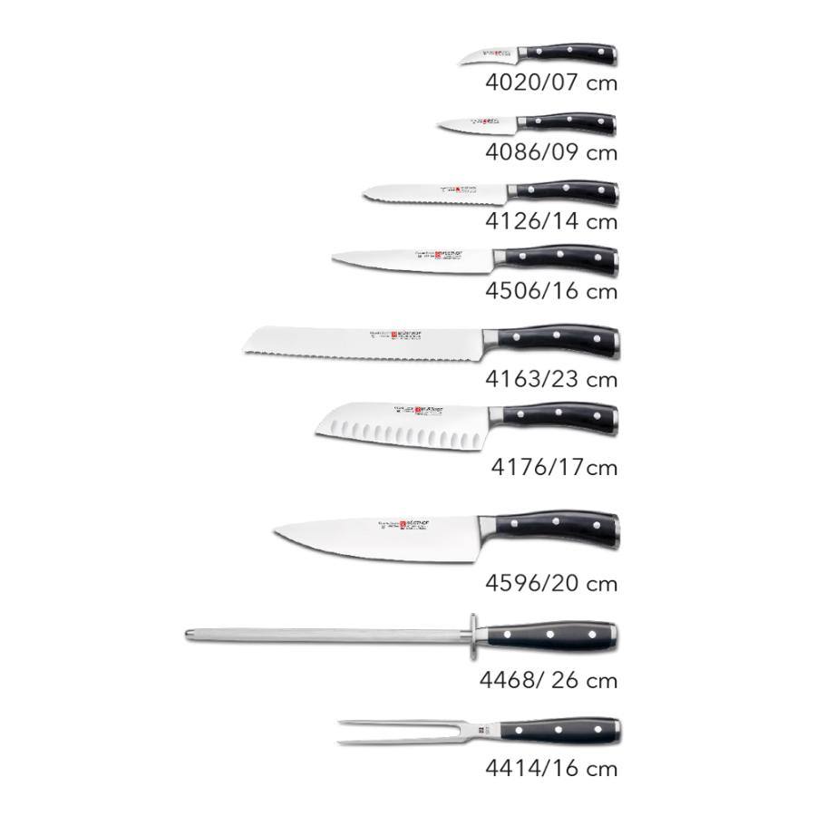 Набор кухонных ножей Classic Ikon на деревянной подставке, 9 шт WUESTHOF W9873 - Вид №12