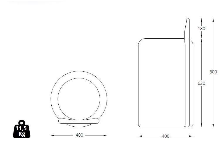BlackCork Табурет из пробкового дерева со спинкой Omega sun-id-1453684 - Вид №3