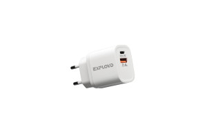 17581120 Сетевое зарядное устройство 1 USB PD Type-C 20W QC 3.0 белый EX-Z-1128 EXPLOYD
