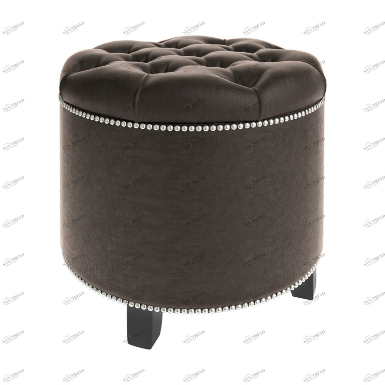 Пуф круглый MODENA BROWN коричневый PUSHA ДИЗАЙНЕРСКИЕ, PUSHA 061315 Коричневый 