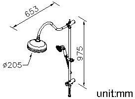 JUSTIME Душевой набор Classik 6703-br-82cp - Вид №1