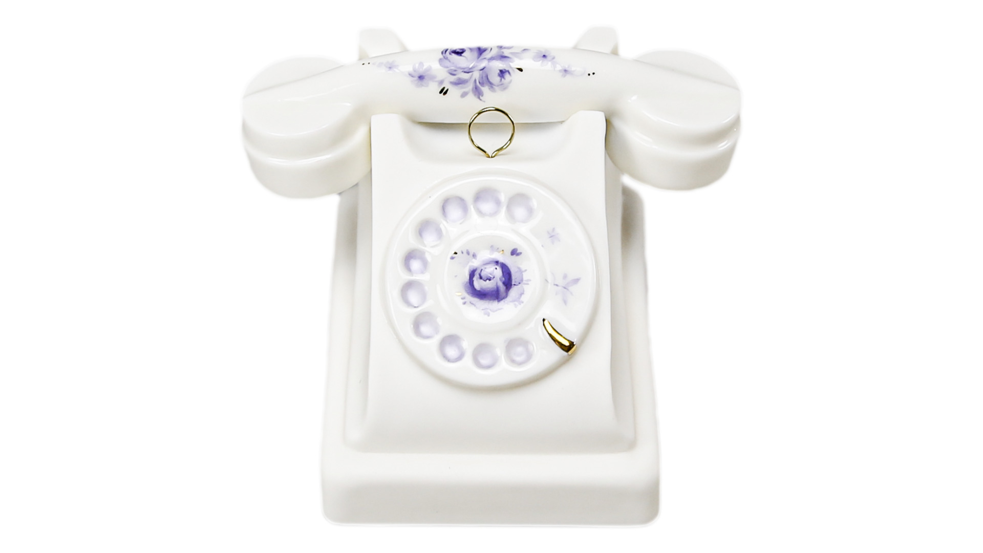 10651381 RUPOR manufactory Украшение ТЕЛЕФОН синие розы Фарфор  - Вид №2