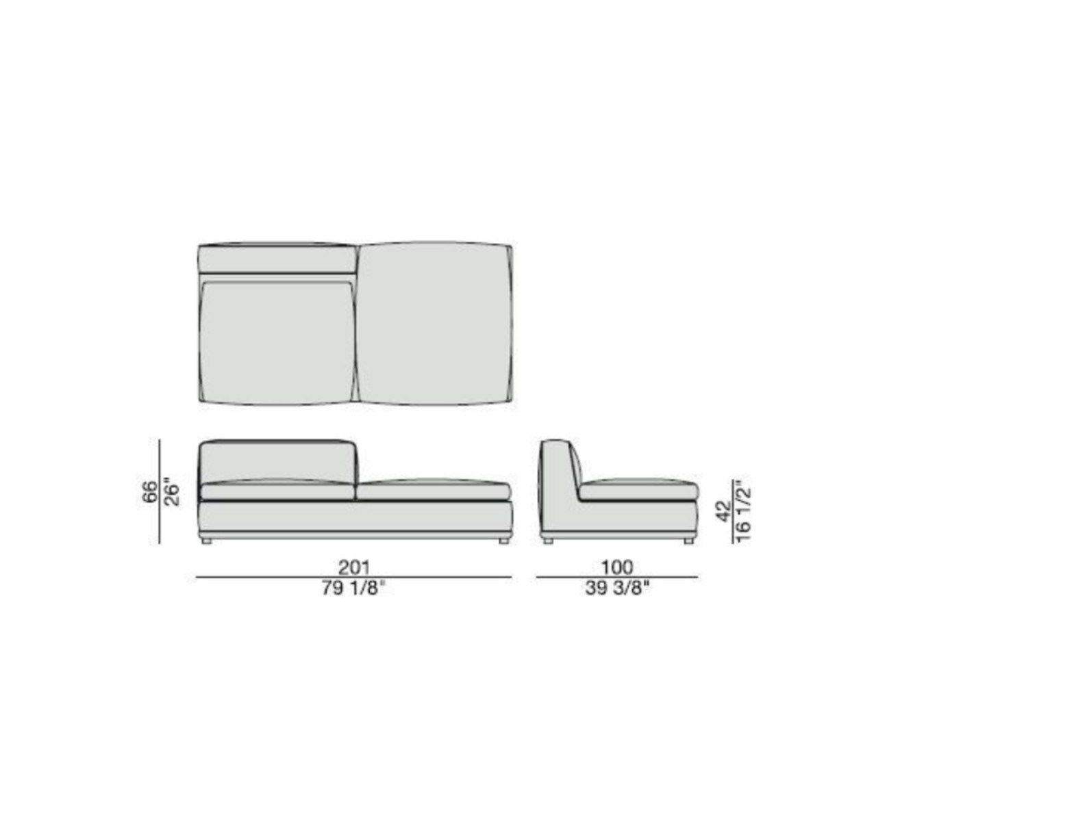 Тканевый диван с полуостровом Porada Soul ARCH-00044484 - Вид №2