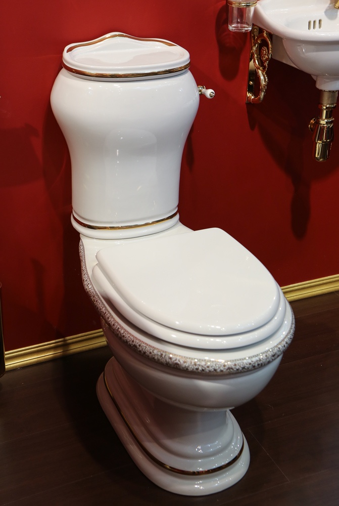 ML.MLD-25.702.D2/ML.MLD-25.708.D2/ML.OLV-29.012/ML.OLV-29.015/ML.RIC-29.040.BI.DO Компакт унитаз с бачком Золотистый Migliore  Италия  - Вид №1