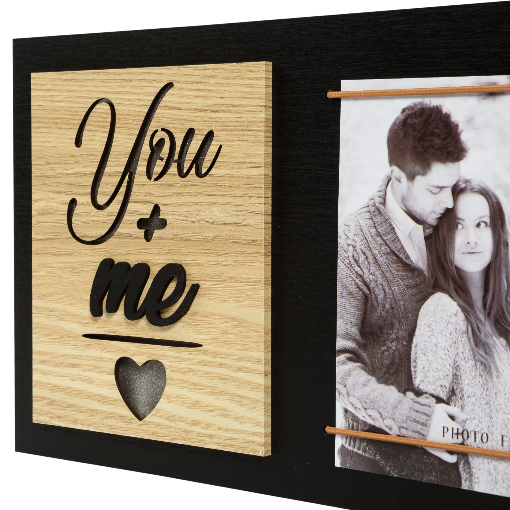 82550648 Рамка для 2-ух фотографий с подсветкой « You and Me» 10x15 см, цвет чёрный Santreyd  - Вид №2