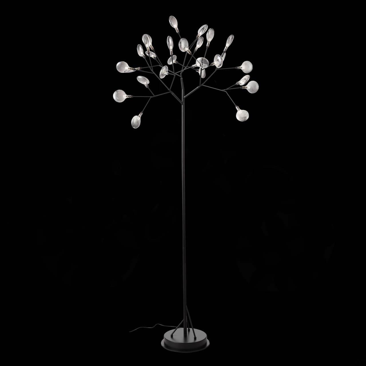 Торшер светодиодный 180х80 см черный с дымчатым Riccardo SL411.415.27 ST LUCE ФЛОРИСТИКА 00-3889410 Серый;черный  - Вид №2