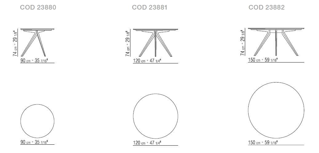 Круглый стол с лакированной столешницей Flexform ARCH-00091797 - Вид №6