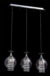 Подвесной светильник Crystal Lux Chik SP Chrome CRYSTAL LUX CHIK 071403 Прозрачный;серебро
